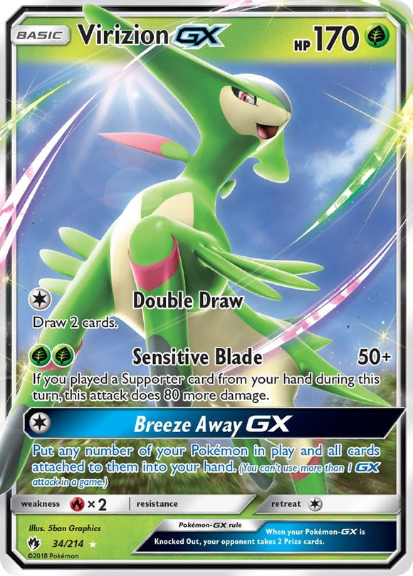 Virizion GX (034/214) [Sun & Moon: Lost Thunder]