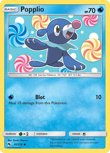 Popplio (65) [65/214] [SM - Lost Thunder] Reverse Holofoil
