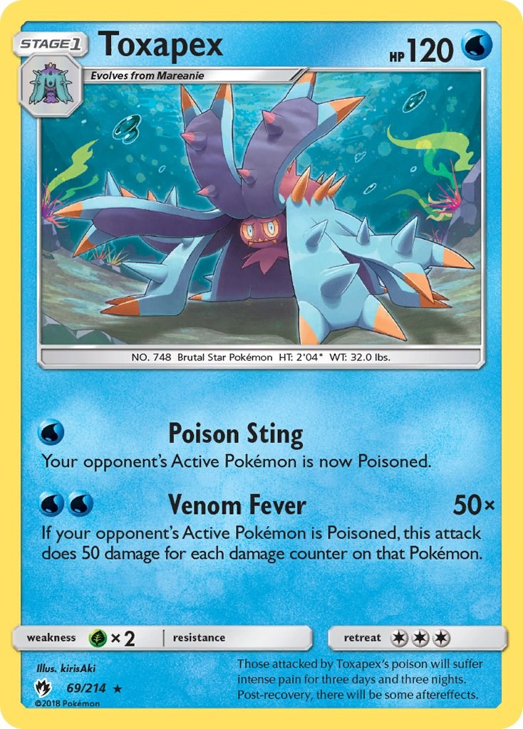 Toxapex [69/214] [SM - Lost Thunder] Reverse Holofoil