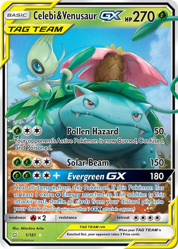 Celebi & Venusaur GX (001/181) [Sun & Moon: Team Up]