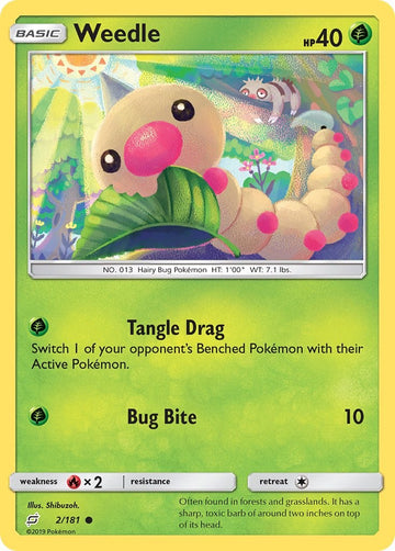 Weedle (2) [2/181] [SM - Team Up] Reverse Holofoil