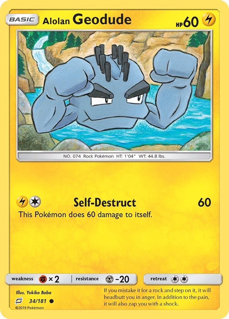 Alolan Geodude (34) [34/181] [SM - Team Up] Reverse Holofoil