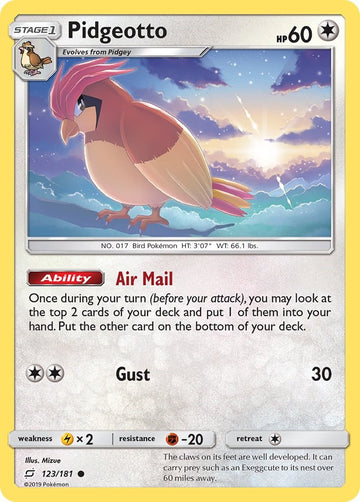 Pidgeotto [123/181] [SM - Team Up] Reverse Holofoil