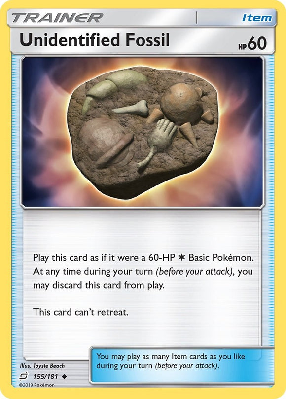 Unidentified Fossil [155/181] [SM - Team Up] Reverse Holofoil