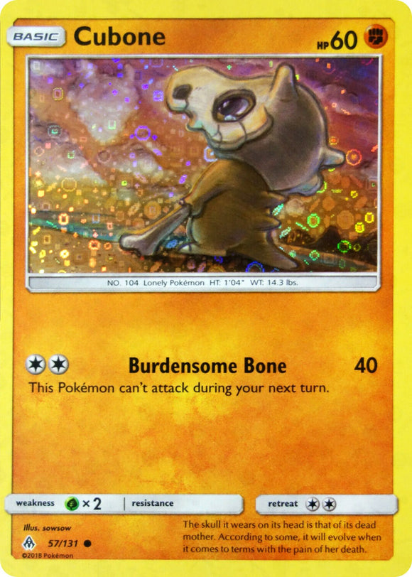 Cubone (057/131) (General Mills Promo) [Sun & Moon: Forbidden Light]