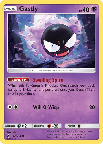 Gastly [67/214] [Unbroken Bonds] Reverse Holofoil