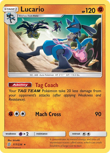 Lucario [117/236] [Unified Minds] Reverse Holofoil
