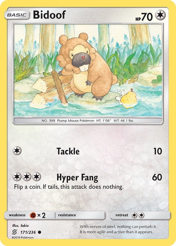Bidoof [171/236] [Unified Minds] Reverse Holofoil