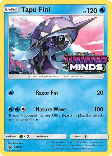 Tapu Fini - SM203 (Prerelease) [SM203] [SM Promos] Holofoil