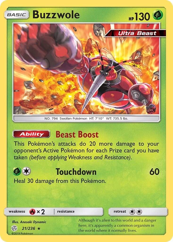 Buzzwole [21/236] [SM - Cosmic Eclipse] Reverse Holofoil
