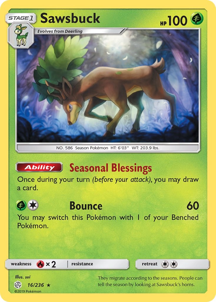 Sawsbuck [16/236] [SM - Cosmic Eclipse] Reverse Holofoil
