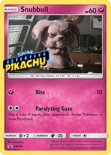 Snubbull - SM200 (Detective Pikachu Stamped) [SM200] [SM Promos] Holofoil