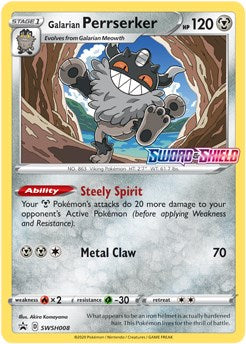 Galarian Perrserker (Stamped) [SWSH008] [Sword & Shield Promo Cards] Holofoil