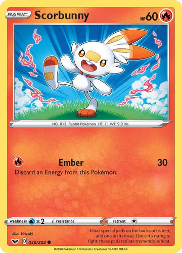 Scorbunny (030/202) [SWSH01: Sword & Shield Base Set]