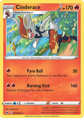 Cinderace [035/202] [Sword & Shield Base Set] Holofoil