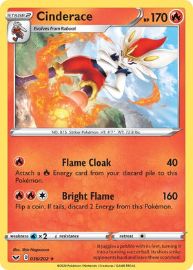 Cinderace [036/202] [Sword & Shield Base Set]