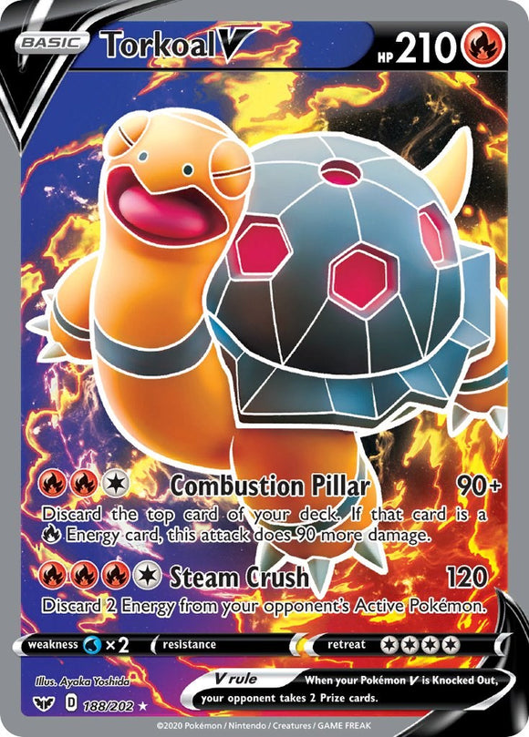Torkoal V (Full Art) (188/202) [SWSH01: Sword & Shield Base Set]