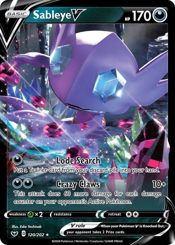 Sableye V (120/202) [SWSH01: Sword & Shield Base Set]