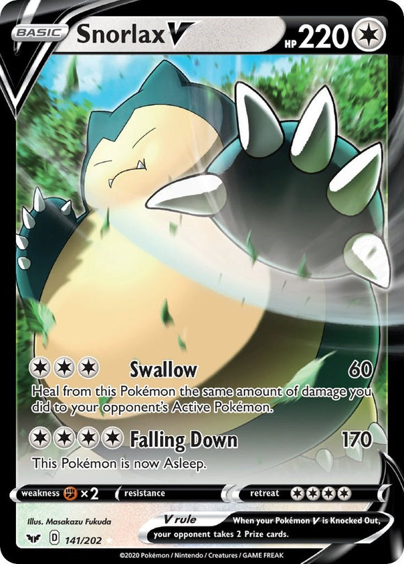 Snorlax V (141/202) [SWSH01: Sword & Shield Base Set]
