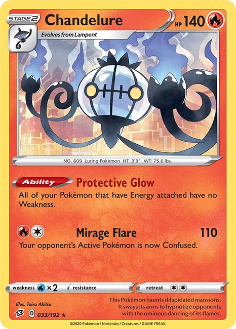 Chandelure [033/192] [Rebel Clash] Reverse Holofoil
