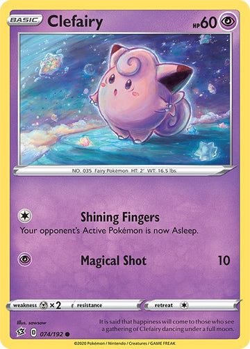 Clefairy [074/192] [Rebel Clash] Reverse Holofoil
