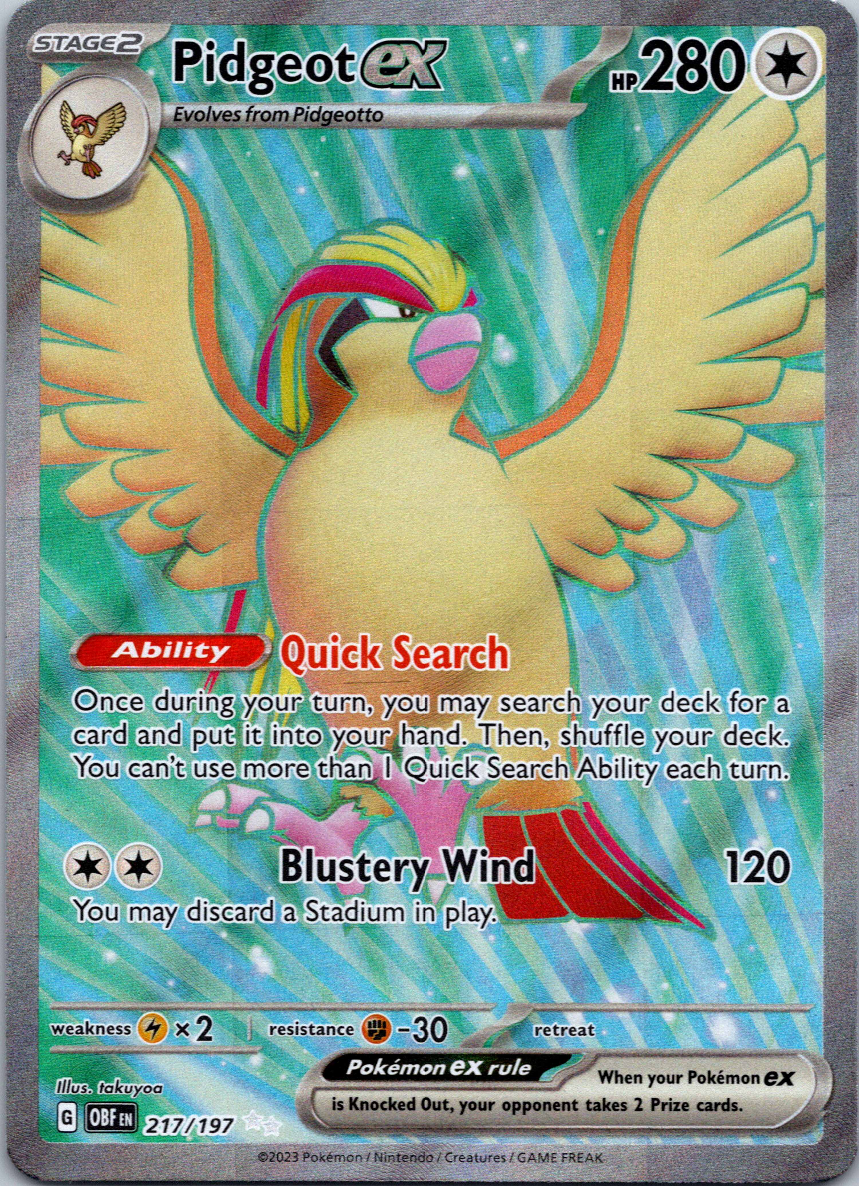 Pidgeot ex (217/197) [Scarlet & Violet: Obsidian Flames]