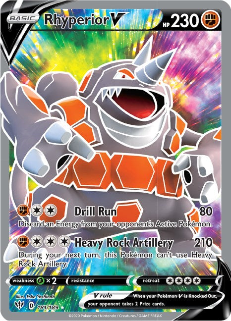 Rhyperior V (Full Art) (181/189) [SWSH03: Darkness Ablaze]