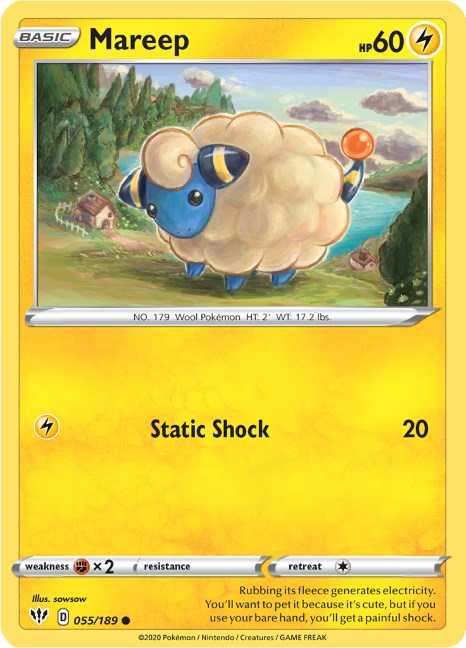 Mareep [055/189] [Darkness Ablaze] Reverse Holofoil