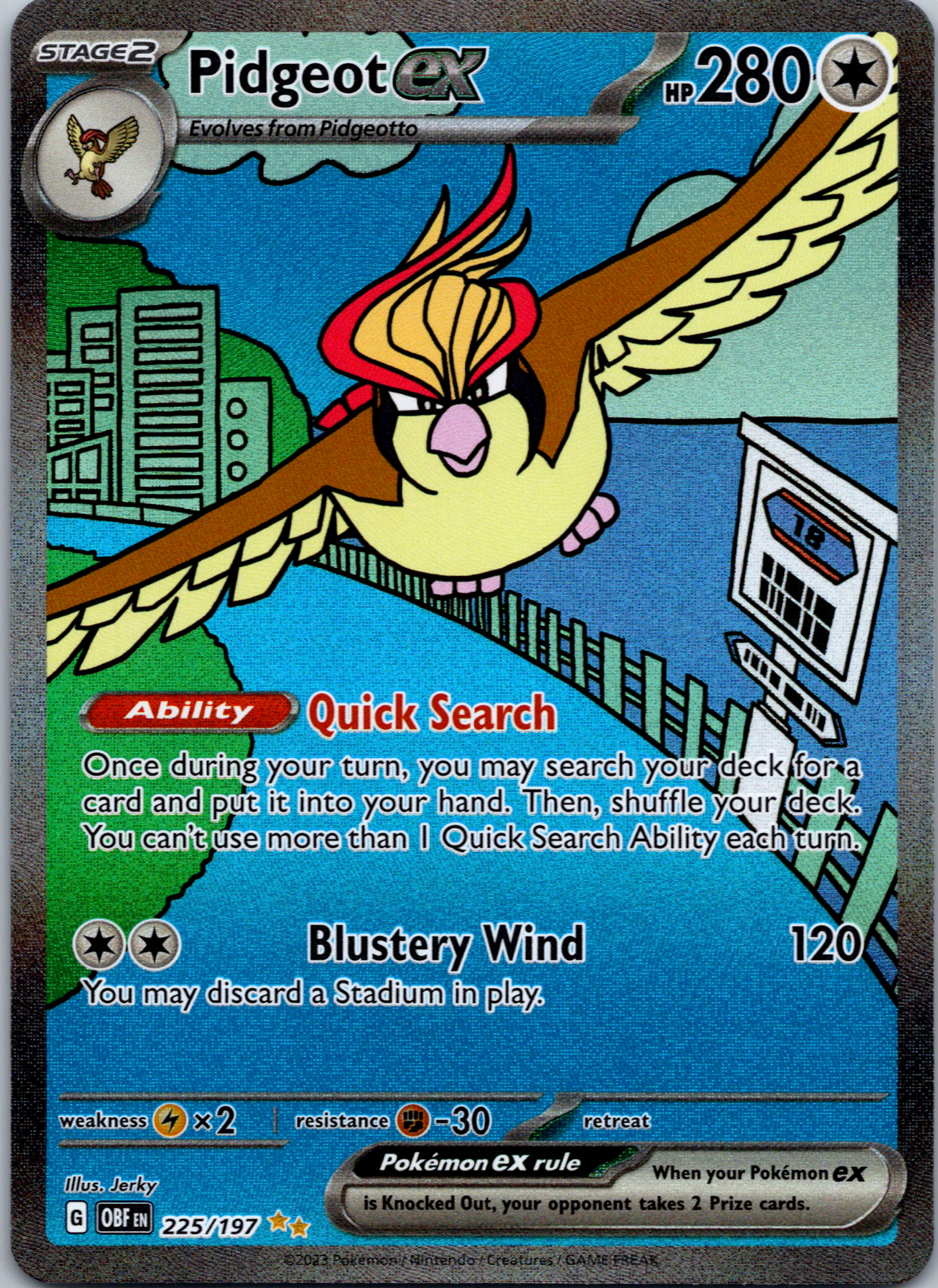 Pidgeot ex (225/197) [Scarlet & Violet: Obsidian Flames]