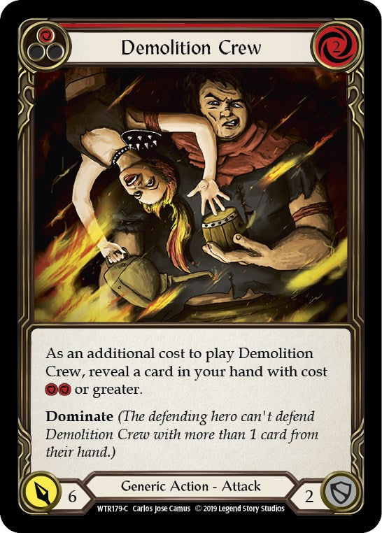 Demolition Crew (Red) [WTR179] Unlimited Rainbow Foil