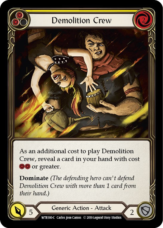Demolition Crew (Yellow) [WTR180] Unlimited Rainbow Foil