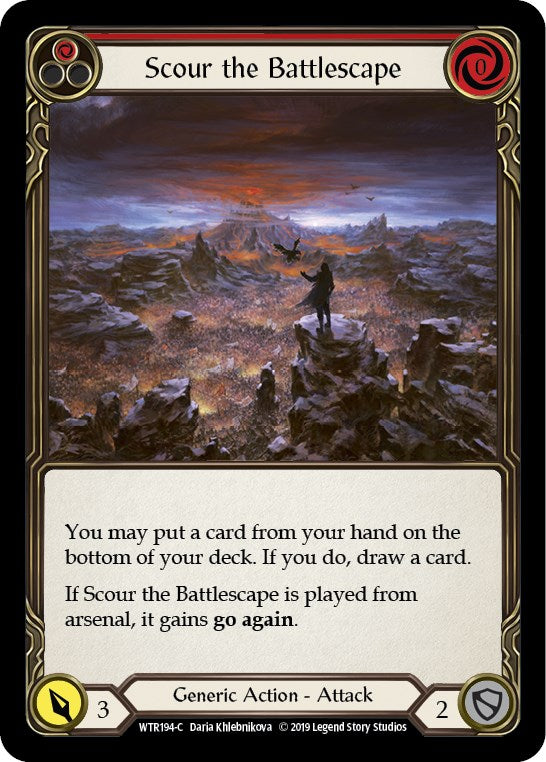 Scour the Battlescape (Red) [WTR194] [Welcome to Rathe] Unlimited Edition Rainbow Foil