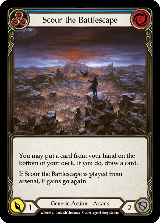 Scour the Battlescape (Blue) [WTR196] [Welcome to Rathe] Unlimited Edition Rainbow Foil