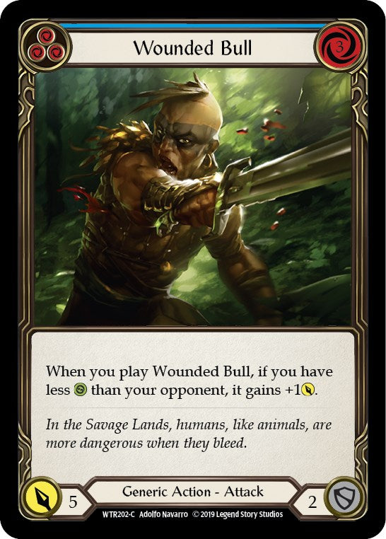Wounded Bull (Blue) [WTR202] [Welcome to Rathe] 1st Edition Rainbow Foil