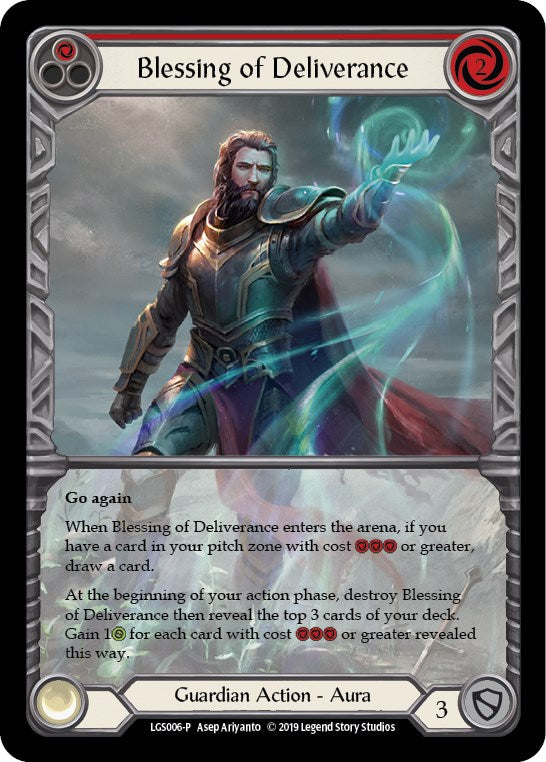 Blessing of Deliverance (Red) - LGS006 [LGS006] [Flesh and Blood: Promo Cards] 1st Edition Normal