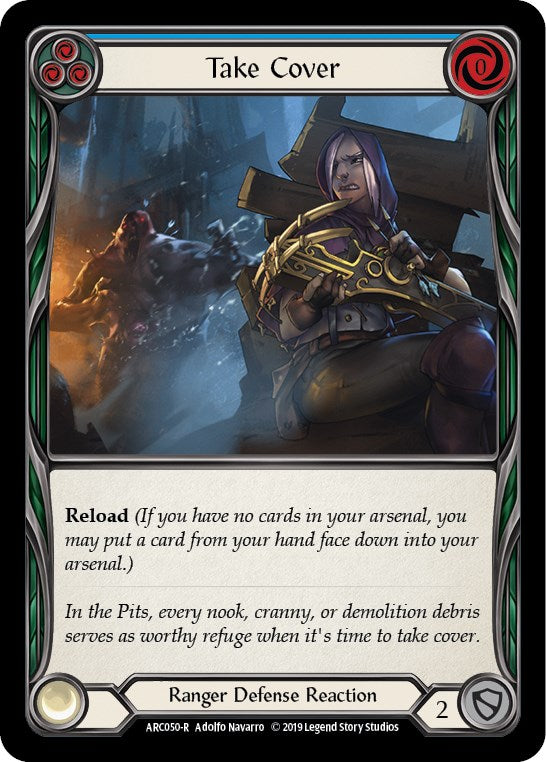 Take Cover (Blue) [ARC050] Unlimited Rainbow Foil