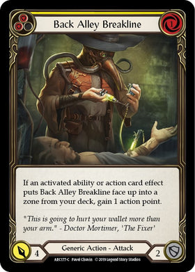 Back Alley Breakline (Yellow) [ARC177] Unlimited Rainbow Foil