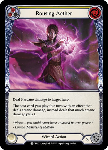 Rousing Aether (Yellow) [CRU172] [Crucible of War] Unlimited Edition Rainbow Foil