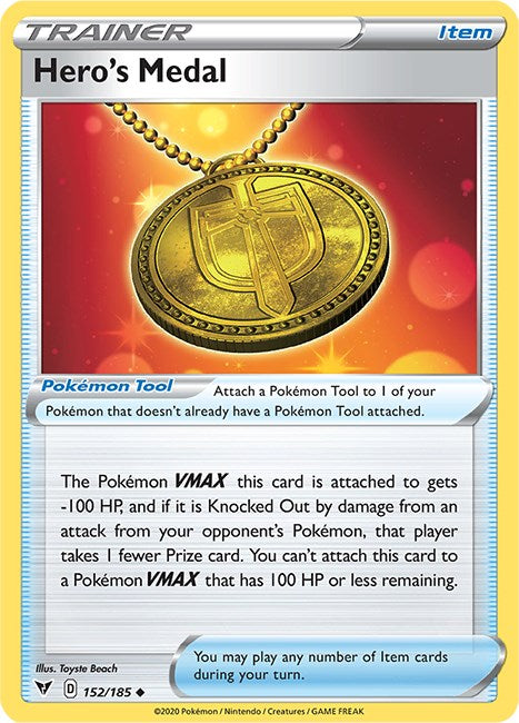 Hero's Medal [152/185] [Vivid Voltage] Reverse Holofoil