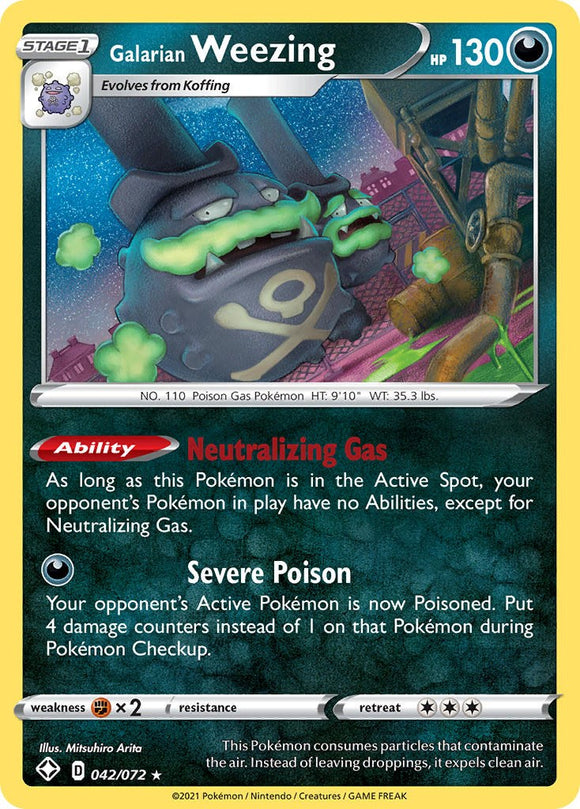 Galarian Weezing [042/072] [Shining Fates] Holofoil