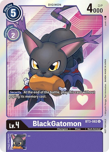 BlackGatomon (Box Topper) [BT3-082 U] [Release Special Booster 1.5] Foil