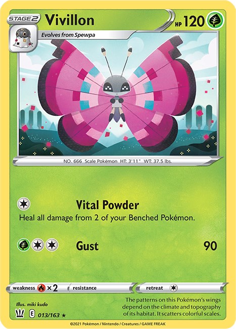 Vivillon [013/163] [Battle Styles] Reverse Holofoil