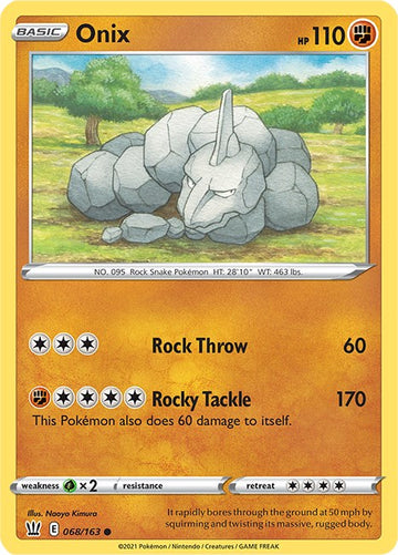 Onix [068/163] [Battle Styles] Reverse Holofoil