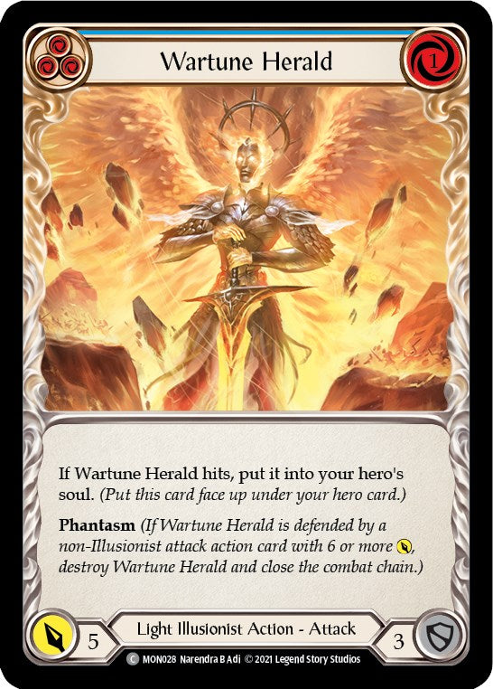 Wartune Herald (Blue) [MON028] [Monarch] Unlimited Edition Rainbow Foil