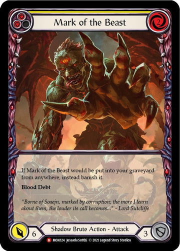Mark of the Beast (Extended Art) [MON124] [Monarch] 1st Edition Rainbow Foil