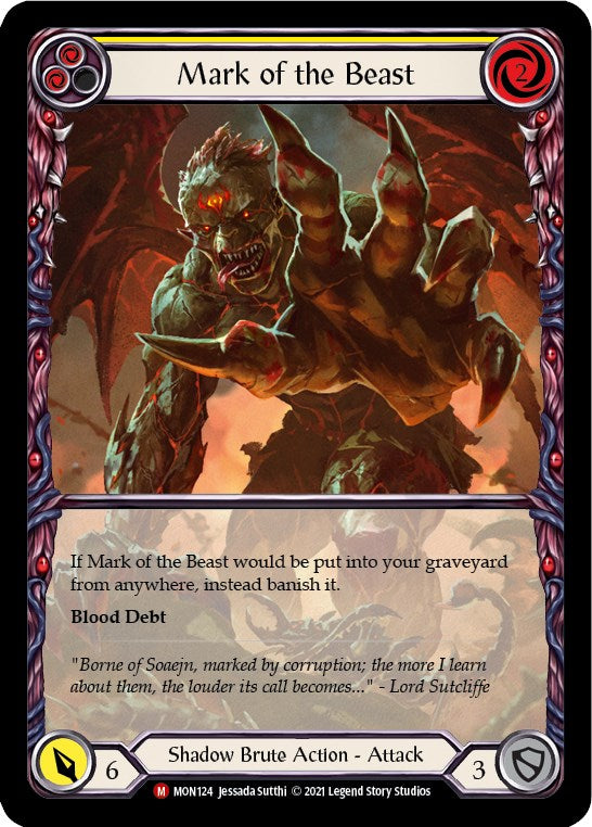 Mark of the Beast (Extended Art) [MON124] [Monarch] 1st Edition Rainbow Foil