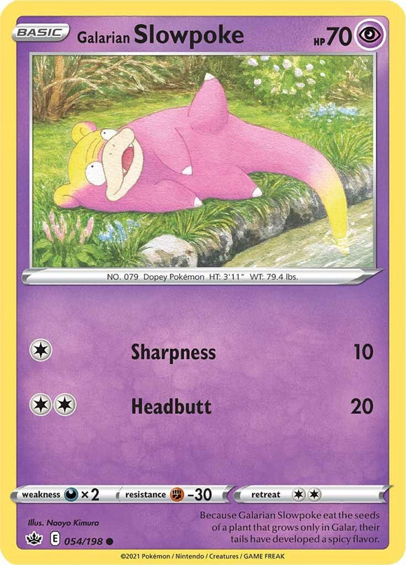 Galarian Slowpoke [054/198] [Chilling Reign] Reverse Holofoil