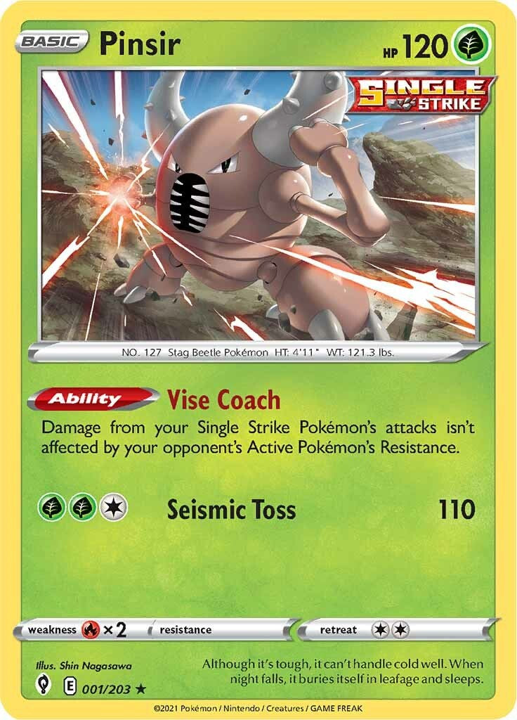Pinsir [001/203] [Evolving Skies] Reverse Holofoil