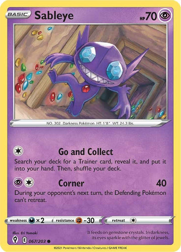 Sableye [067/203] [Evolving Skies] Reverse Holofoil
