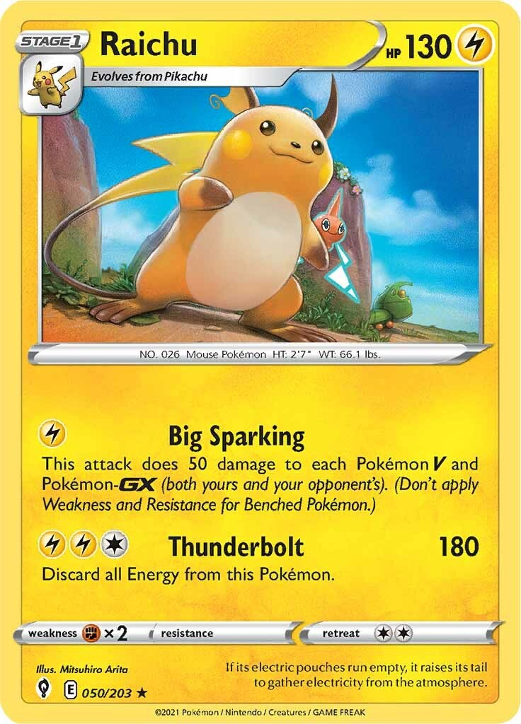 Raichu [050/203] [Evolving Skies] Reverse Holofoil